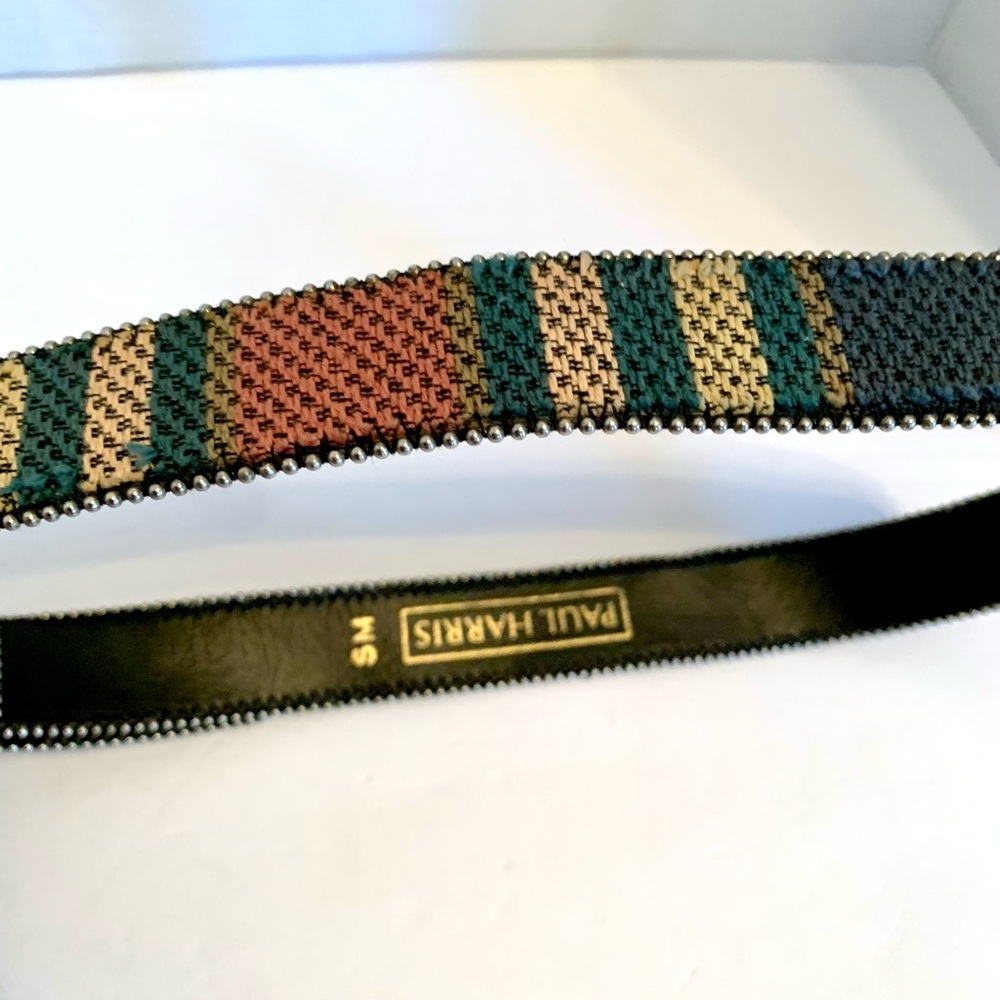 Vintage Multicolor Belt S M Designer Paul Harris - Picture 7 of 10